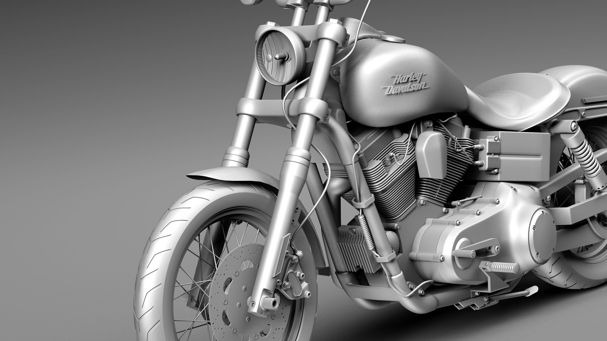 Harley-Davidson Sportster Dyna Street Bob 2015 3D model_10