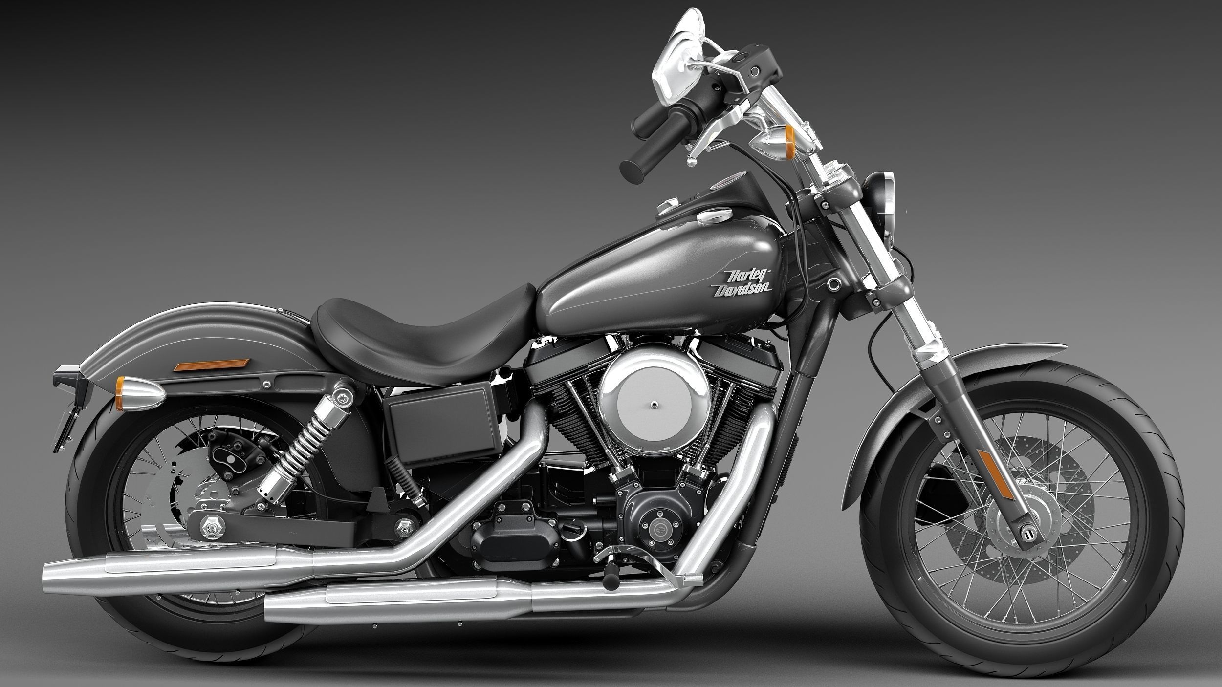 Harley-Davidson Sportster Dyna Street Bob 2015 3D model_6