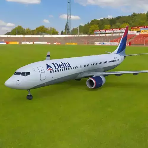 Boeing 737-800 Low-poly 3D model