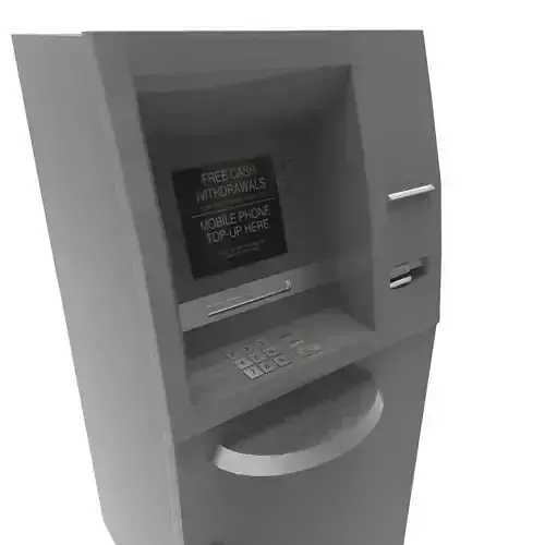 Cash Machine ATM Low-poly 3D model