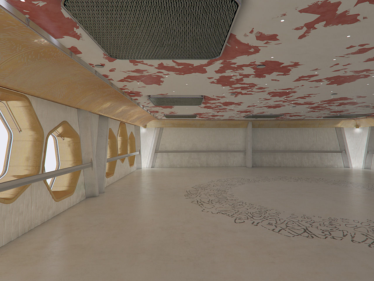 Laboratory hall 3D model_2