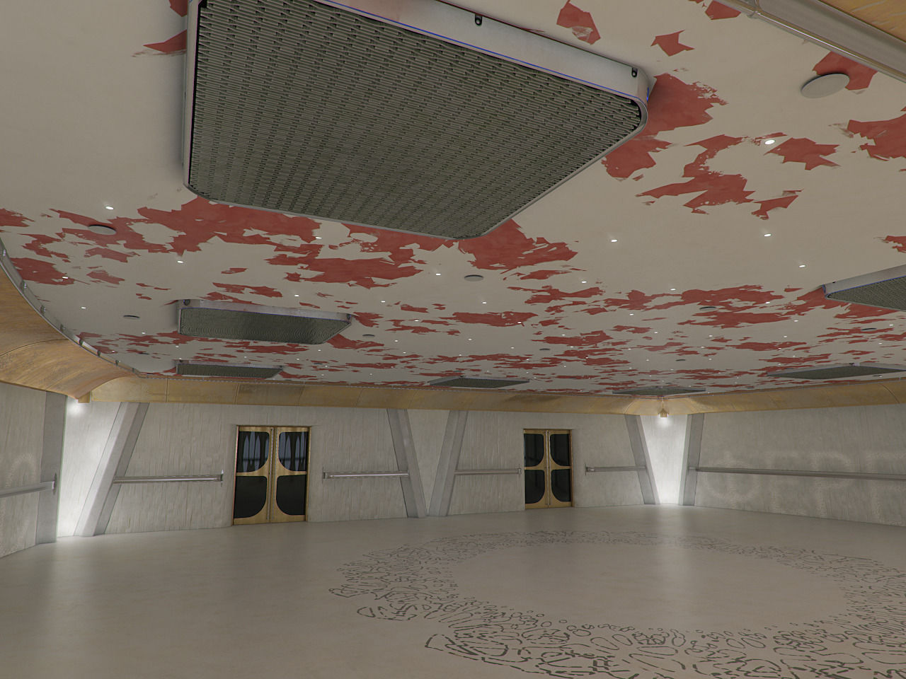 Laboratory hall 3D model_1