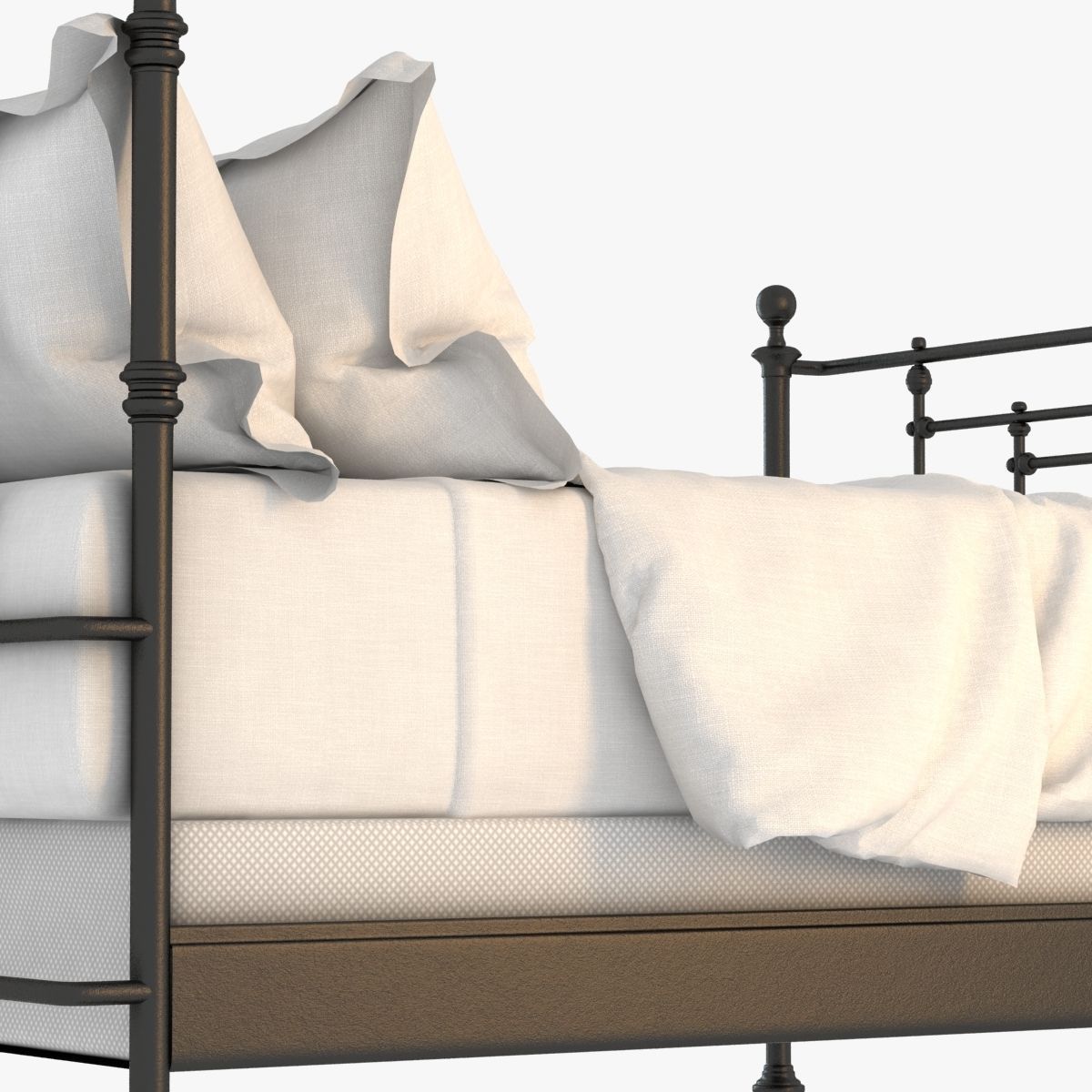 Restoration Hardware QUATREFOIL IRON BED 3D model CGTrader