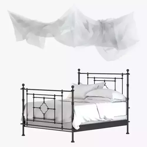 Restoration Hardware QUATREFOIL IRON BED 3D model