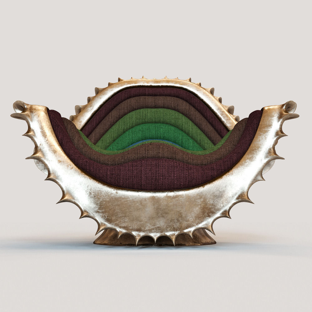 Jellyfish armchair 3D model_2