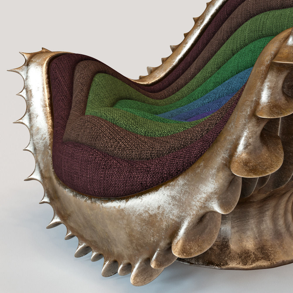 Jellyfish armchair 3D model_4