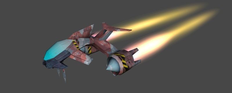 Rebel Spaceships Low-poly 3D model_9