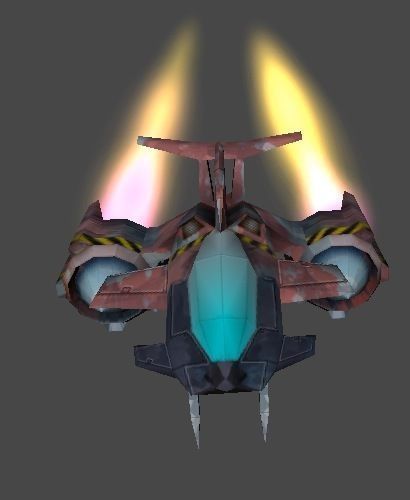 Rebel Spaceships Low-poly 3D model_3