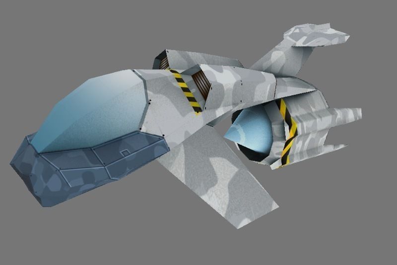Rebel Spaceships Low-poly 3D model_6