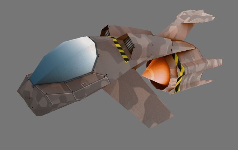 Rebel Spaceships Low-poly 3D model_2