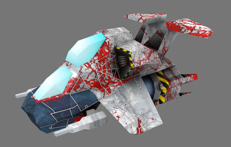Rebel Spaceships Low-poly 3D model_5