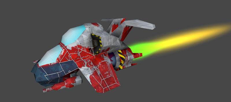 Rebel Spaceships Low-poly 3D model_1