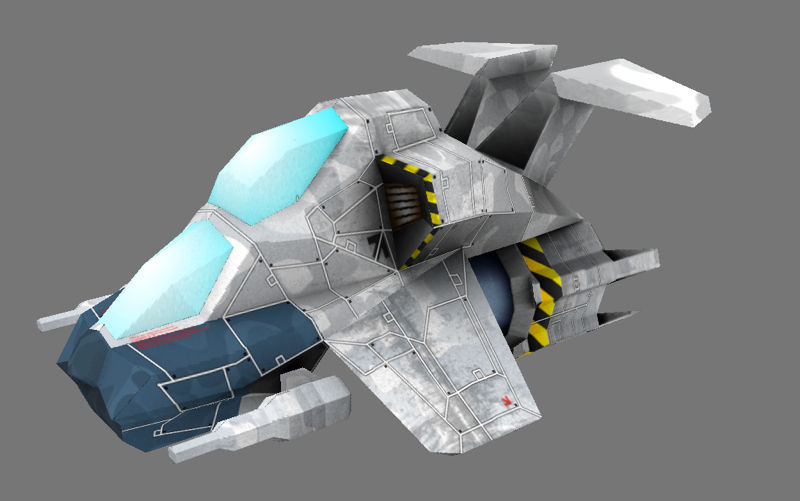 Rebel Spaceships Low-poly 3D model_4