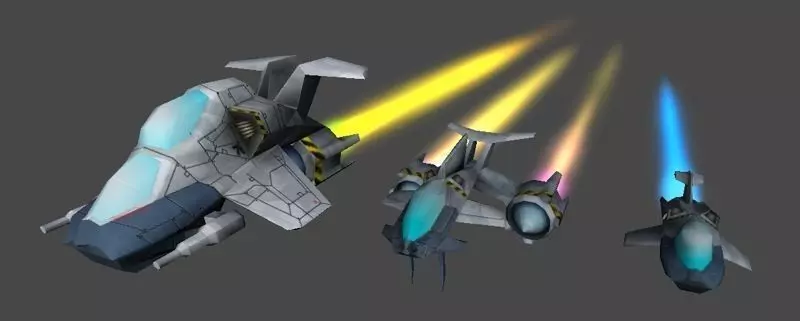 Rebel Spaceships Low-poly 3D model_0