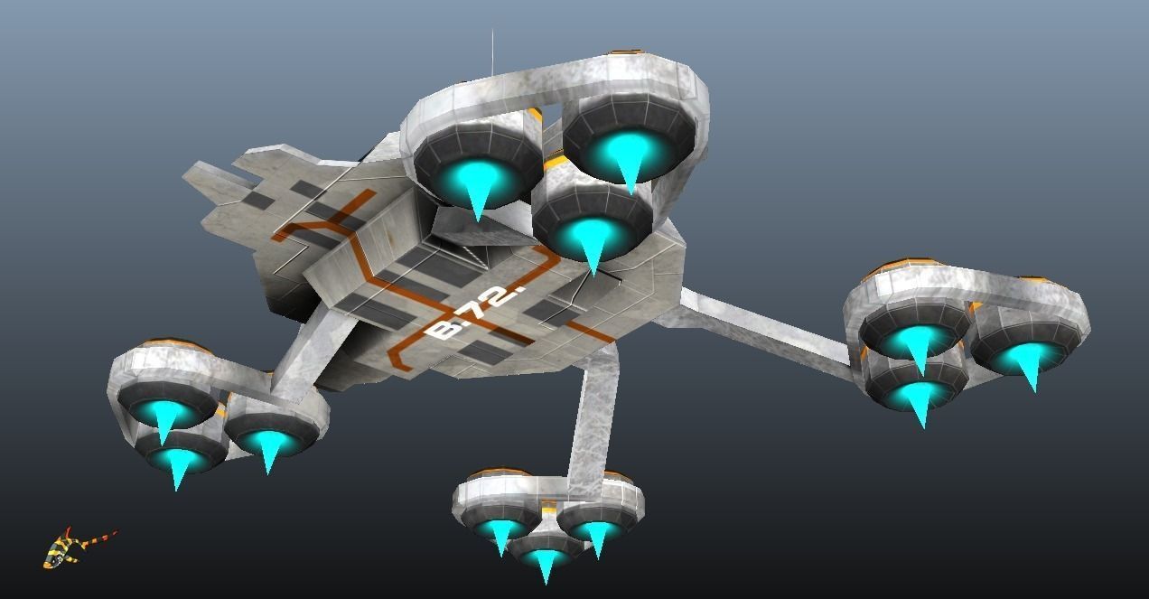 Base 72 Low-poly 3D model_2