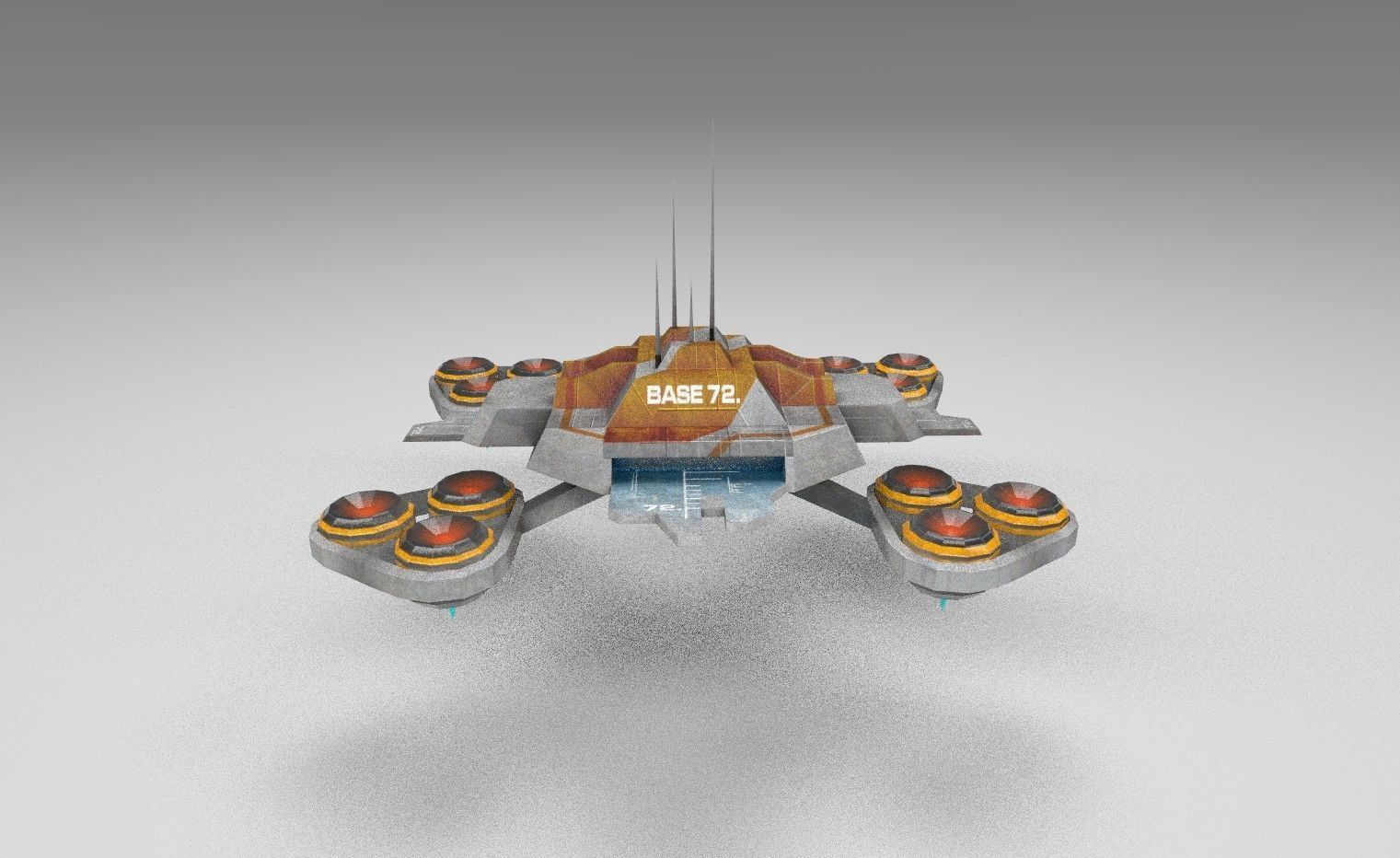 Base 72 Low-poly 3D model_4