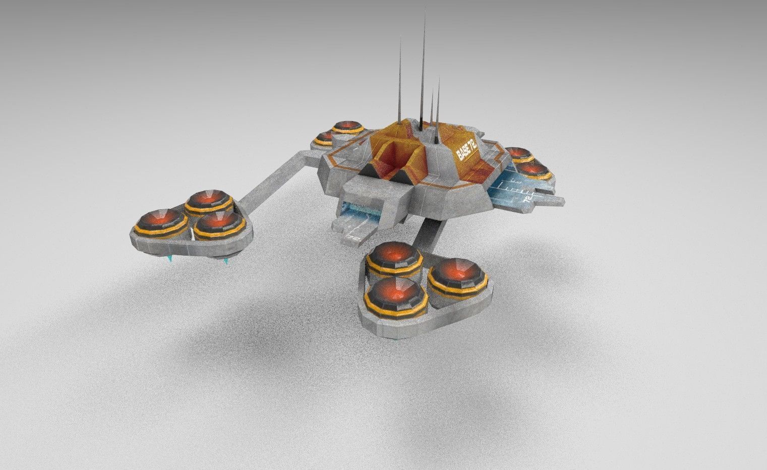 Base 72 Low-poly 3D model_5
