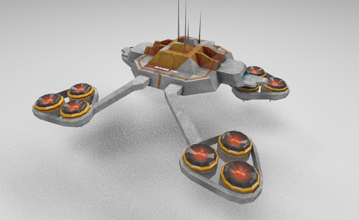 Base 72 Low-poly 3D model_6