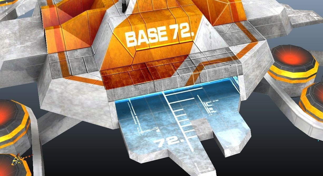 Base 72 Low-poly 3D model_3