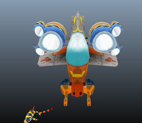 Advanced Gunship Low-poly 3D model_7