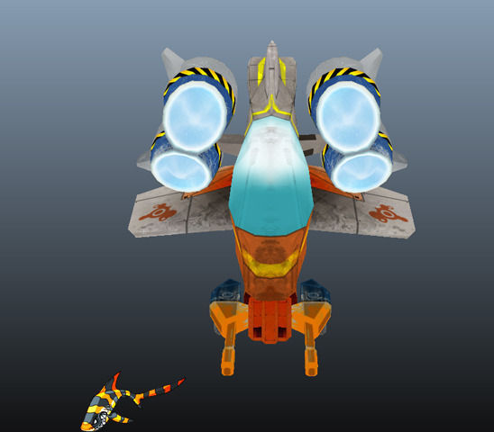 Advanced Gunship Low-poly 3D model_10