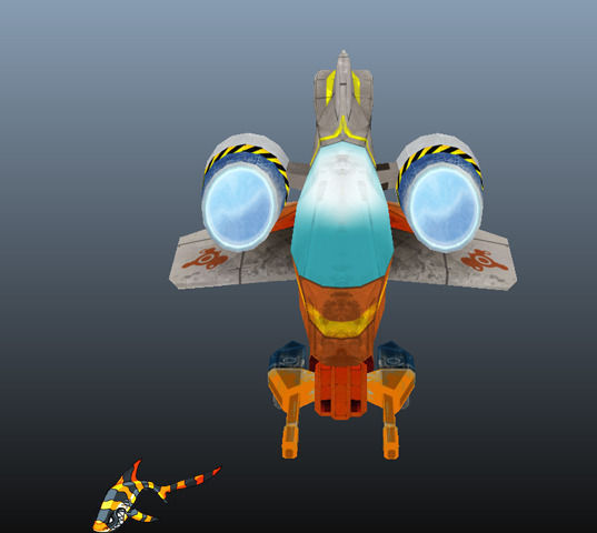 Advanced Gunship Low-poly 3D model_4