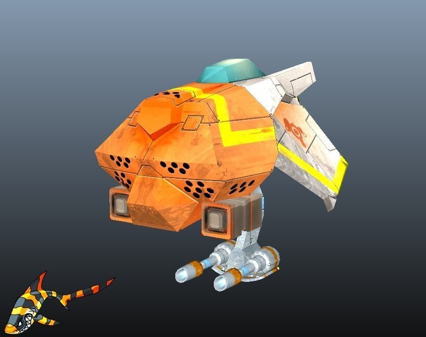 Advanced Scoutship Low-poly 3D model_6