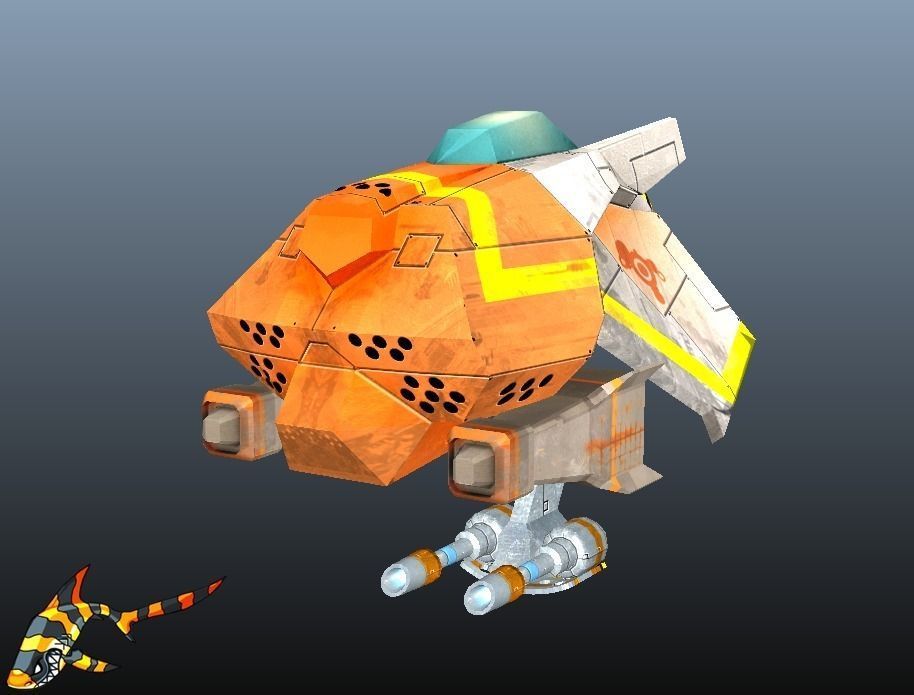 Advanced Scoutship Low-poly 3D model_5
