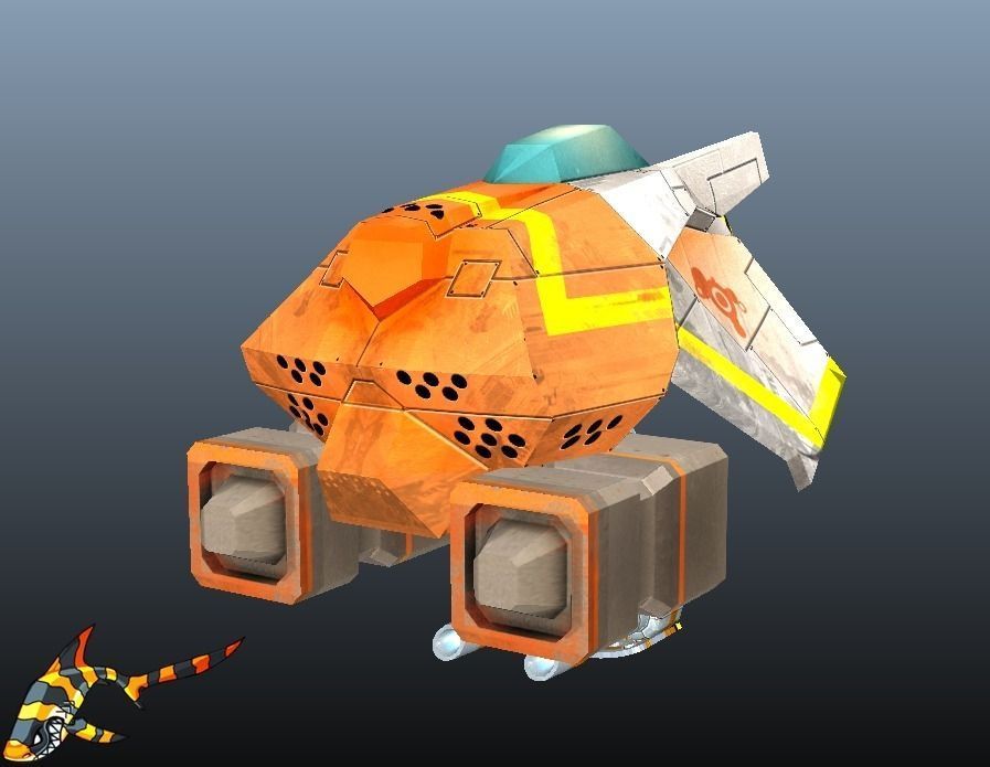 Advanced Scoutship Low-poly 3D model_4