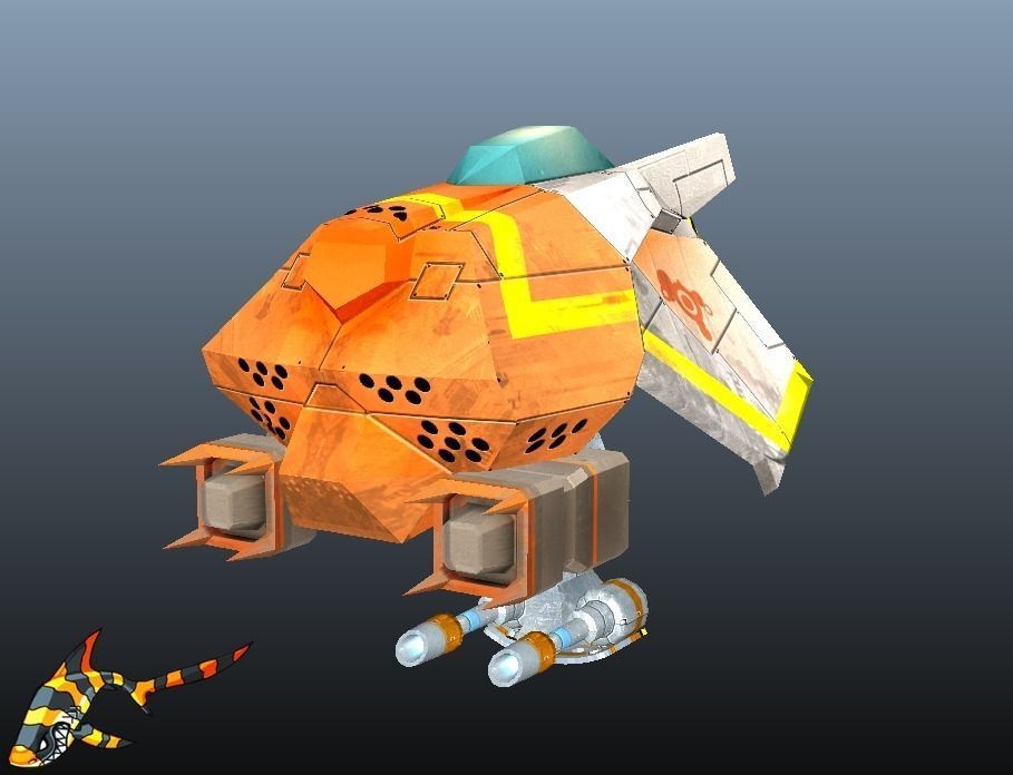 Advanced Scoutship Low-poly 3D model_0