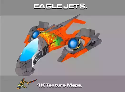 Eagle Jets Low-poly 3D model