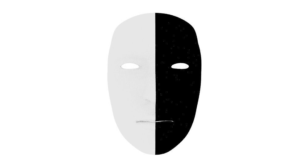 Masks Low-poly 3D model_0