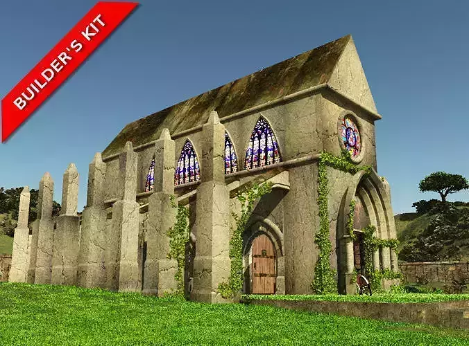 Gothic-Style Medieval Basilica Builders Kit