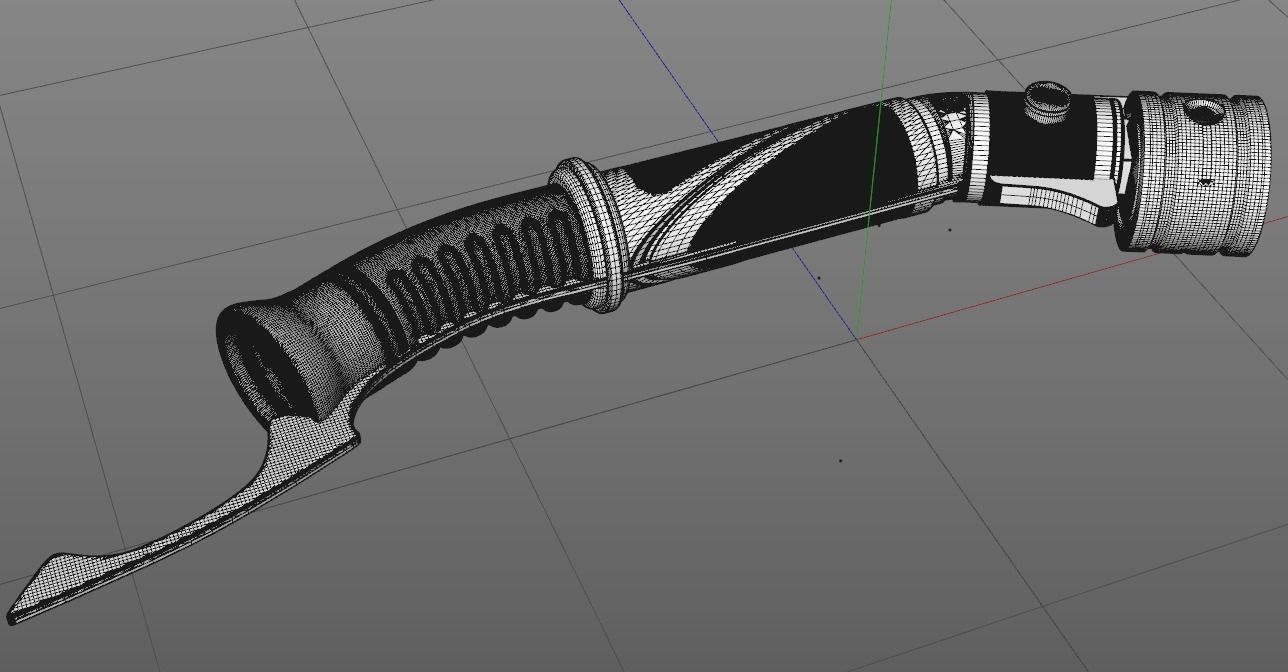 Count Dooku lightsaber 3D model_5