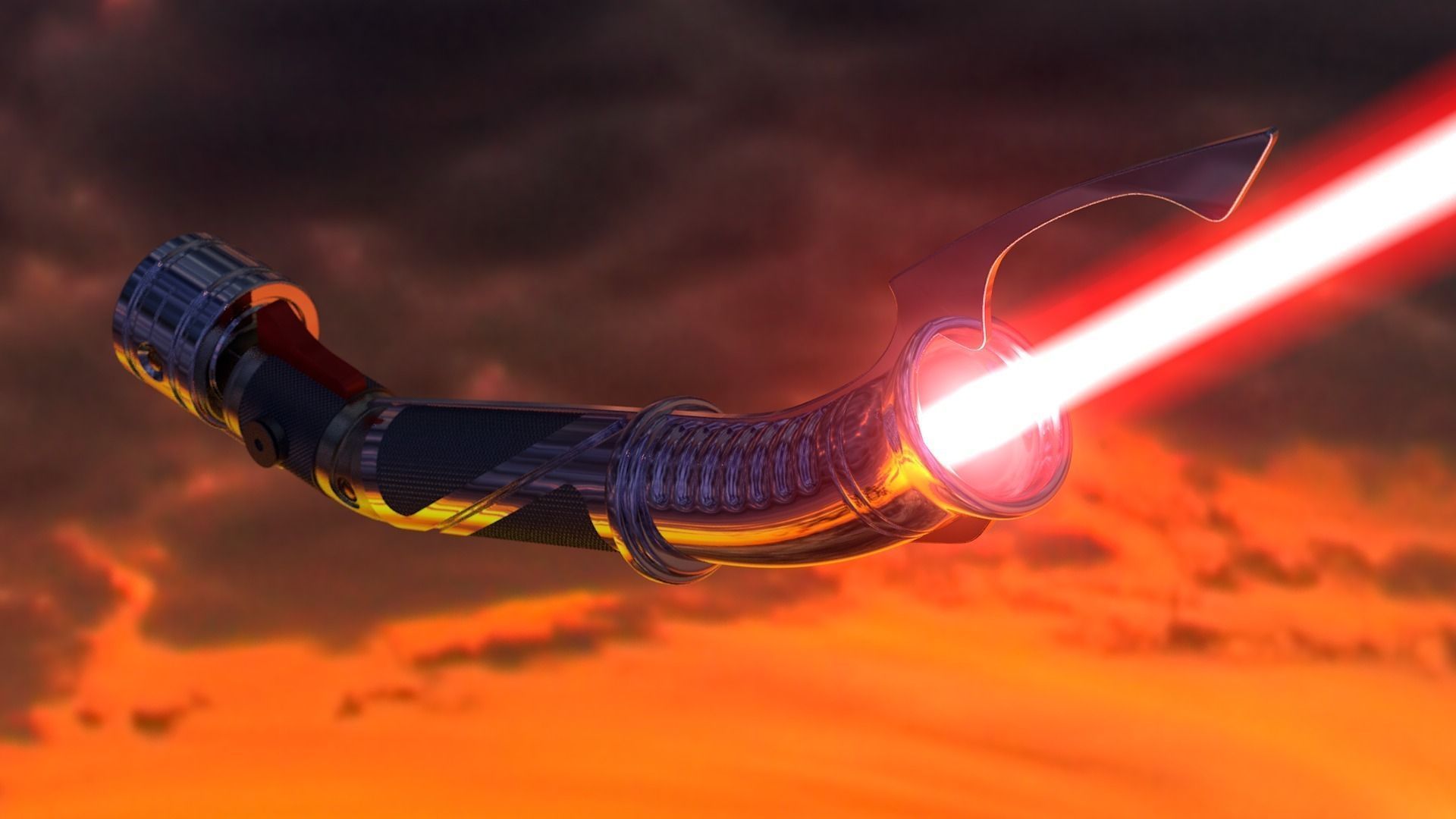 Count Dooku lightsaber 3D model_3