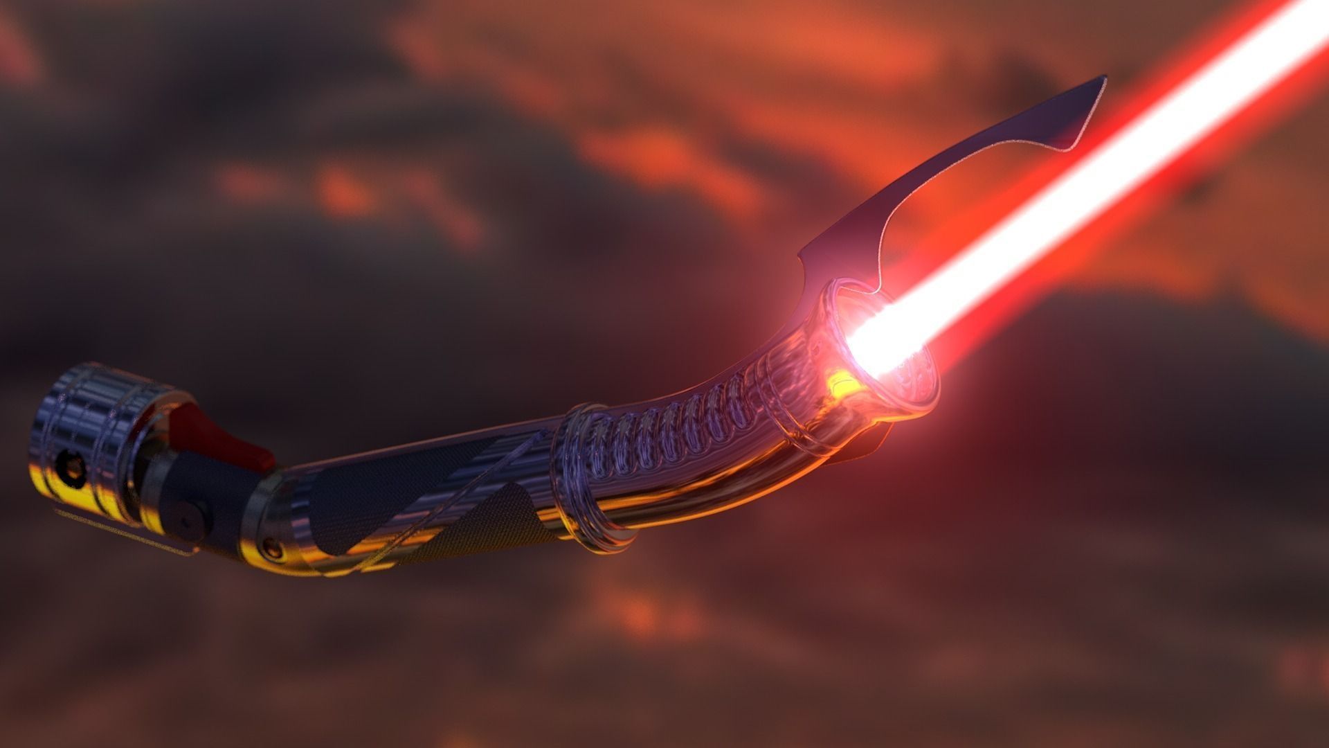 Count Dooku lightsaber 3D model_2
