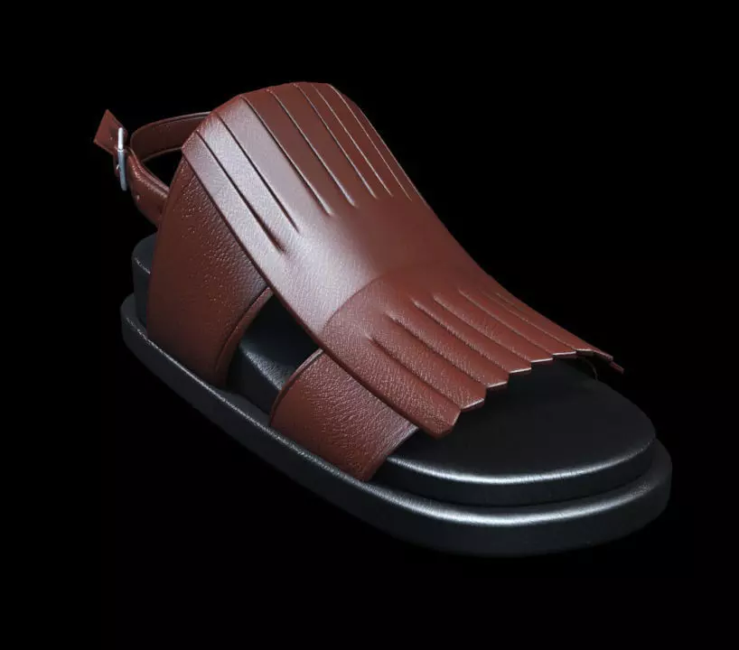 Leather Sandal 3D model