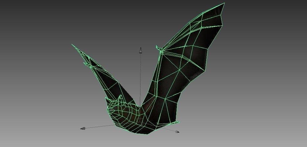 Bat Rigged and Animated Low-poly 3D model_2