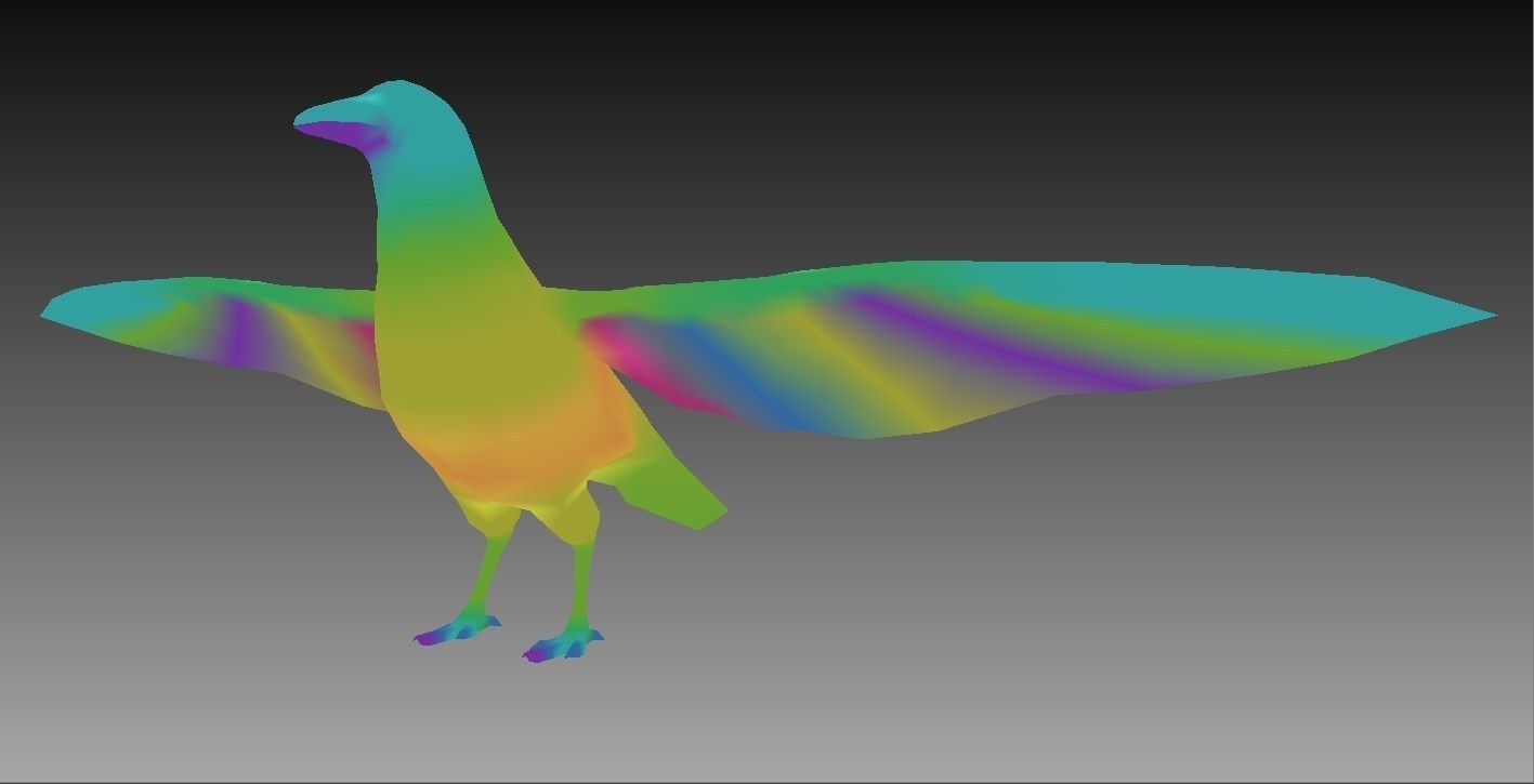 Crow Rigged and Animated Low-poly 3D model_5