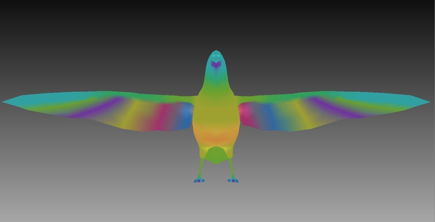 Crow Rigged and Animated Low-poly 3D model_2