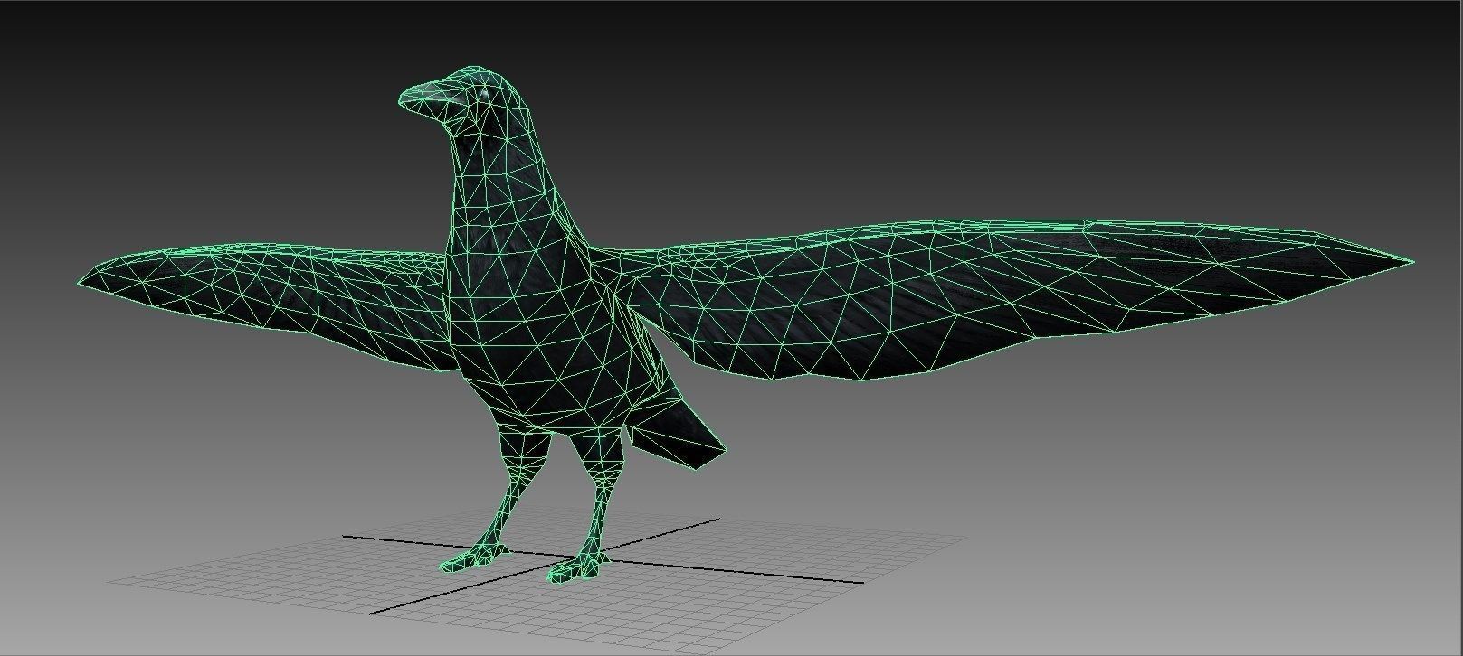 Crow Rigged and Animated Low-poly 3D model_4