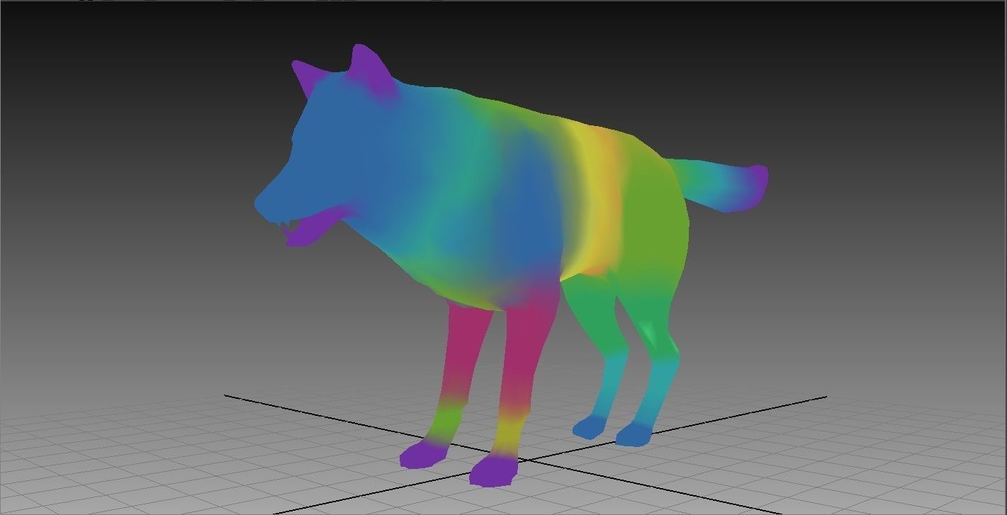 Wolf Rigged and Animated Low-poly 3D model_2