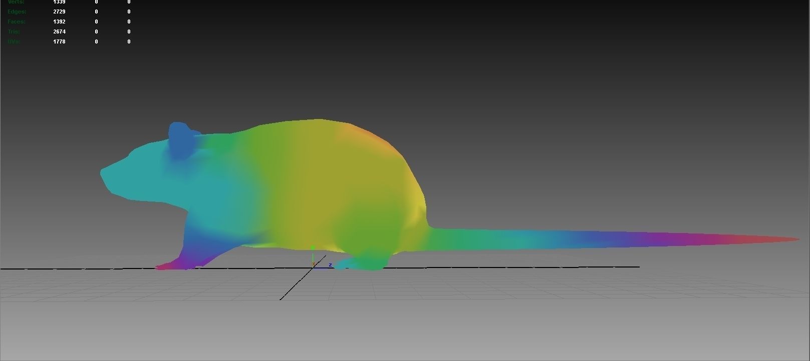 Rat Rigged and Animated Low-poly 3D model_5