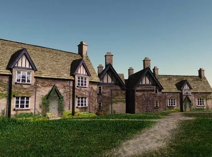 Winchcombe Cottage Low-poly 3D model_0