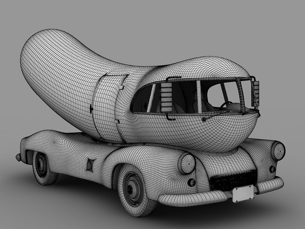 Oscar Mayer Wienermobile 1952 3D model_3