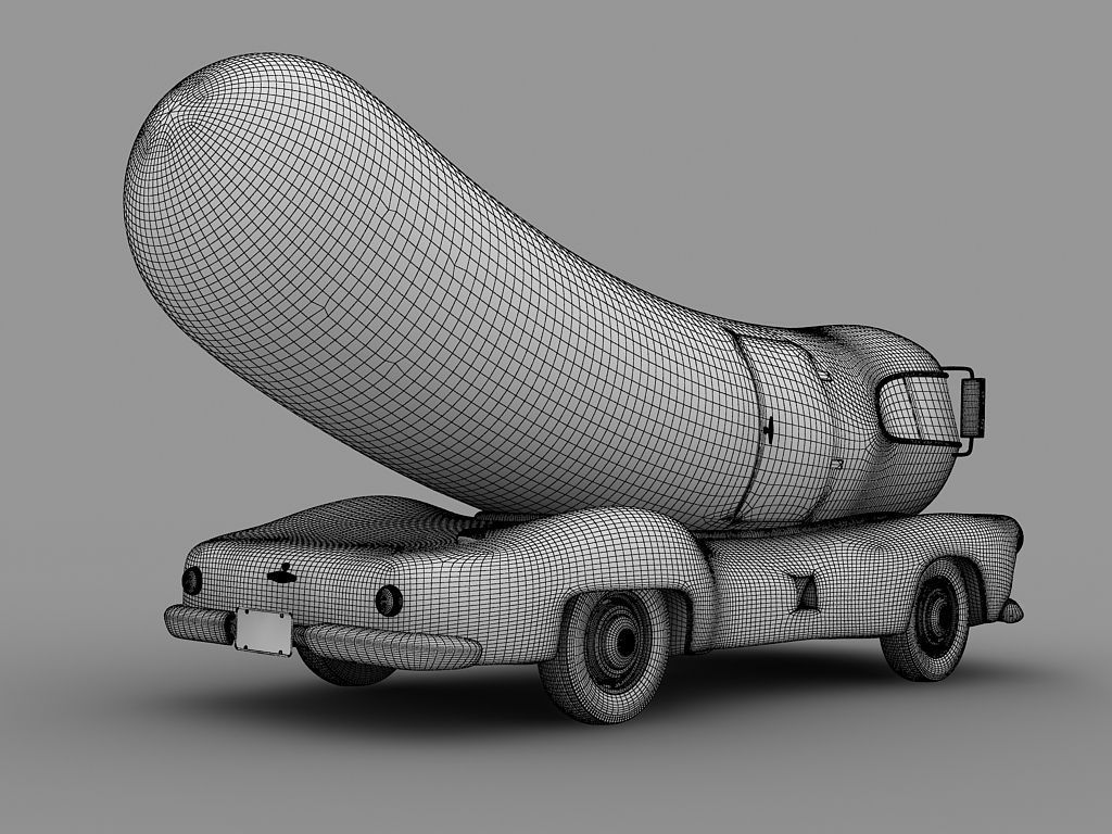 Oscar Mayer Wienermobile 1952 3D model_5