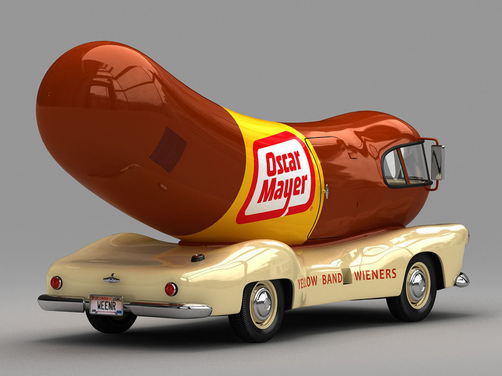 Oscar Mayer Wienermobile 1952 3D model_2