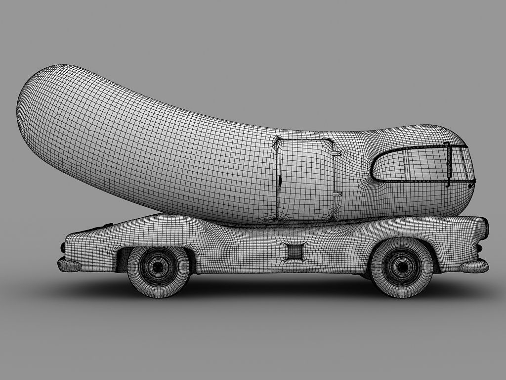 Oscar Mayer Wienermobile 1952 3D model_4