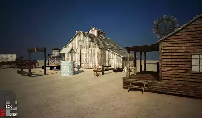 Barn Scene 3D model