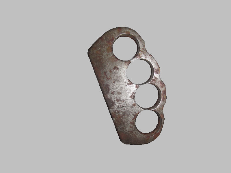 Realistic brass knuckles Low-poly 3D model_0